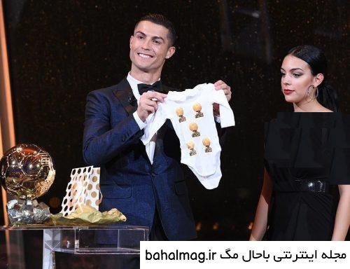  عکس بوسه رونالدو و همسرش اینستاگرام