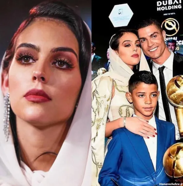  عکس همسر رونالدو روی برج خلیفه
