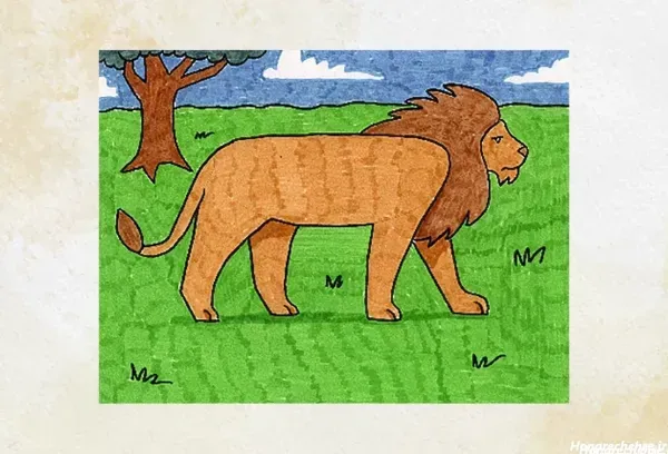  عکس نقاشی شیر