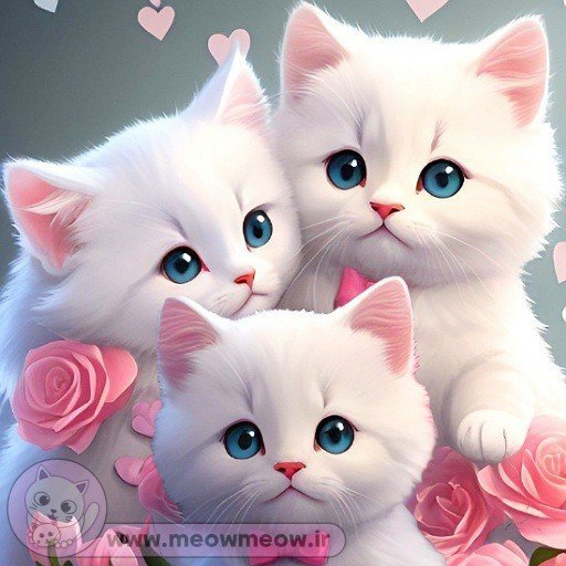  عکس گربه عاشقانه برای پروفایل