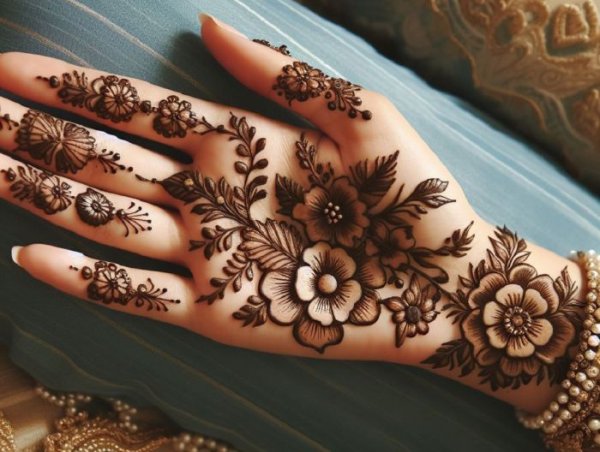  عکس نقش حنا جدید ساده
