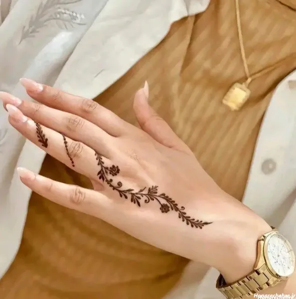  عکس نقش حنا جدید ساده