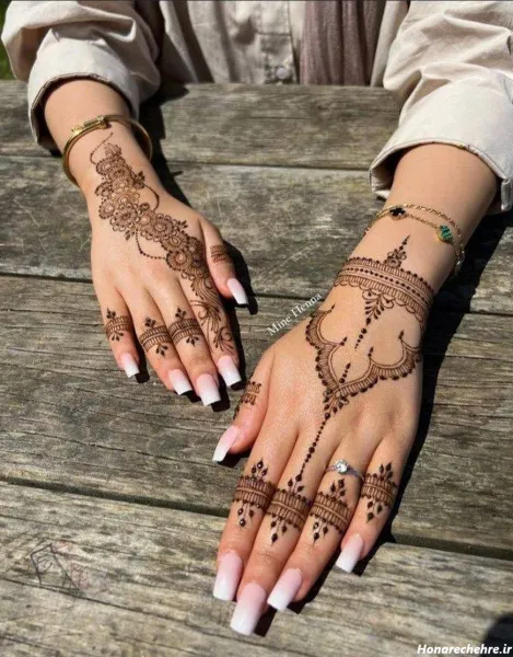  عکس نقش حنا جدید ساده