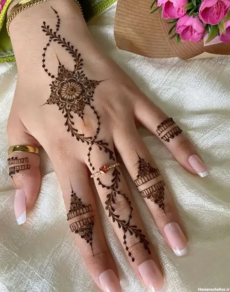  عکس نقش حنا جدید ساده