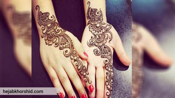 20 عکس نقش حنا ساده دخترانه