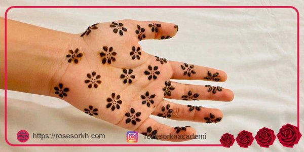  20 عکس نقش حنا ساده دخترانه