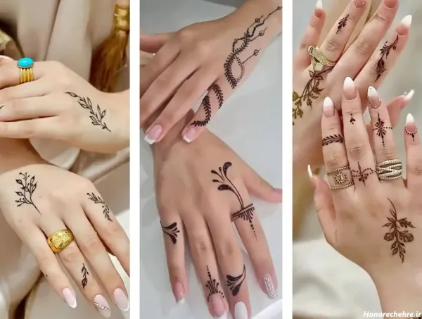 20 عکس نقش حنا ساده دخترانه