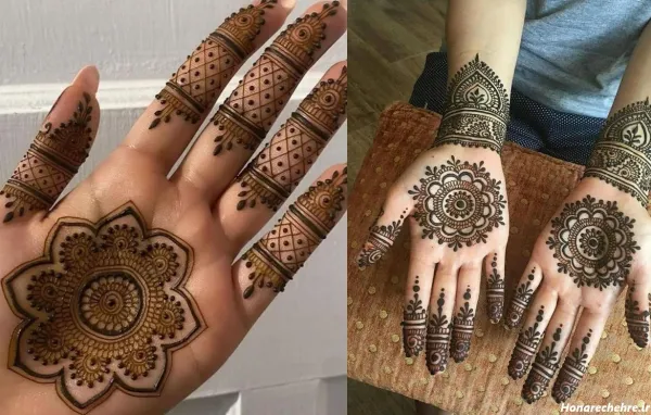  87 عکس نقش حنا جدید دخترانه