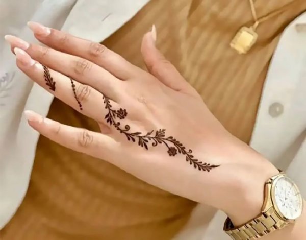  87 عکس نقش حنا جدید دخترانه