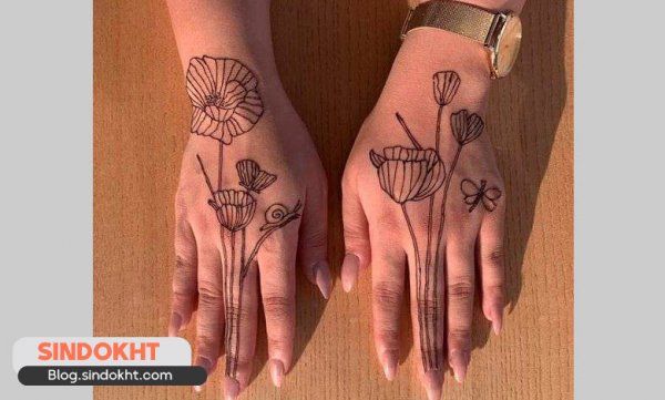  87 عکس نقش حنا جدید دخترانه