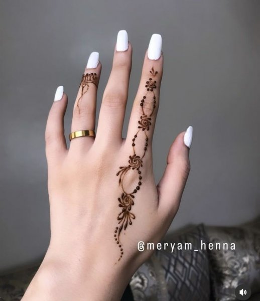  عکس نقش حنا جدید دخترانه