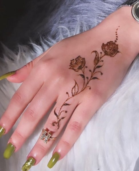  عکس نقش حنا جدید دخترانه