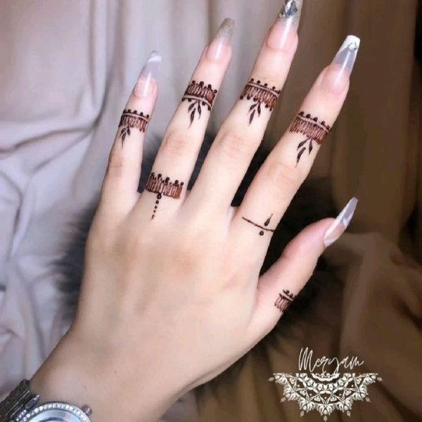  عکس نقش حنا جدید دخترانه