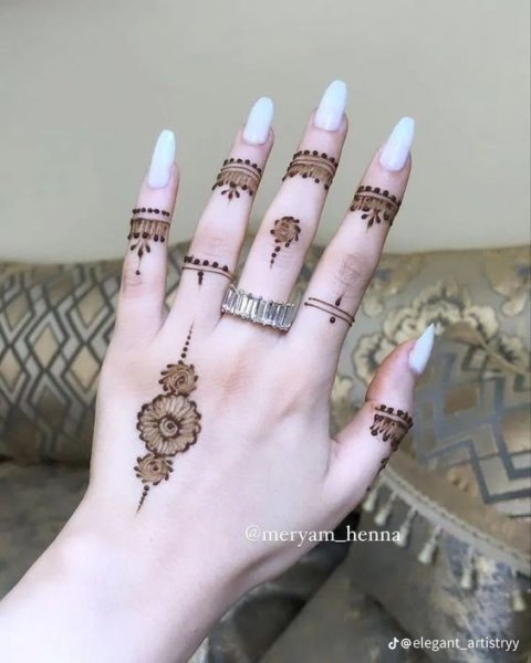  عکس نقش حنا جدید دخترانه