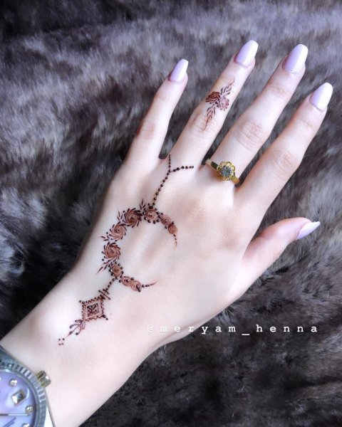  عکس نقش حنا جدید دخترانه