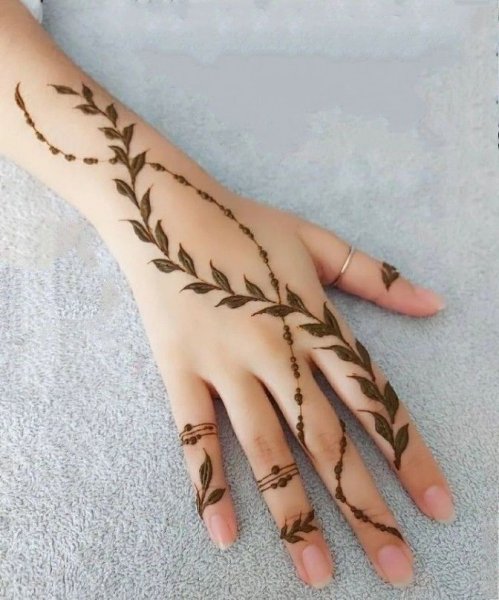  عکس نقش حنا جدید دخترانه