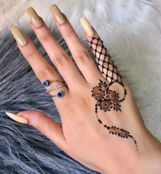  عکس نقش حنا جدید دخترانه