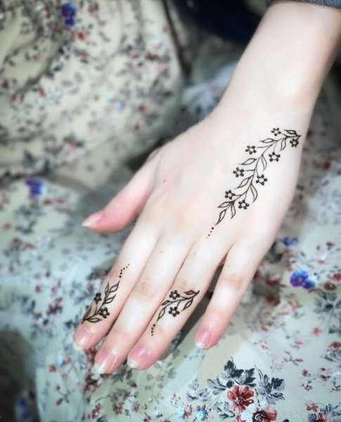  عکس نقش حنا جدید دخترانه