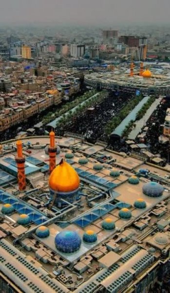  عکس حرم امام حسین از بالا