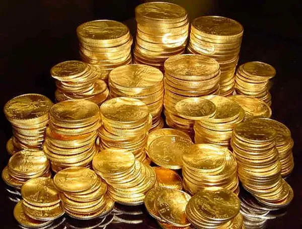  عکس شمش طلا و دلار برای تصویر زمینه