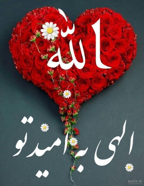 زیباترین عکس الله در قلب