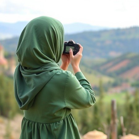  عکس دختر با حجاب عروسکی