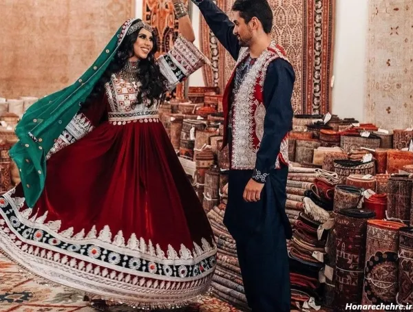 عکس مدل لباس مجلسی افغانی شیک