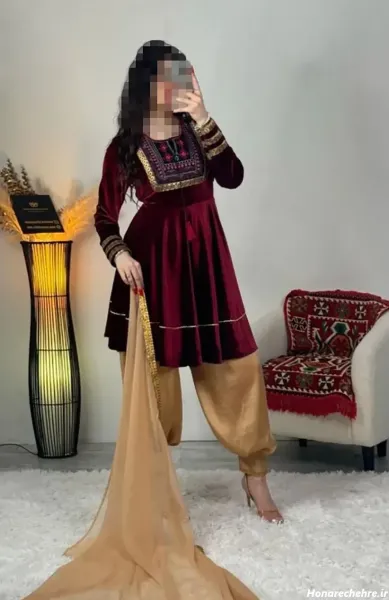 عکس مدل لباس مجلسی افغانی شیک