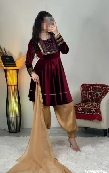عکس مدل لباس مجلسی افغانی شیک
