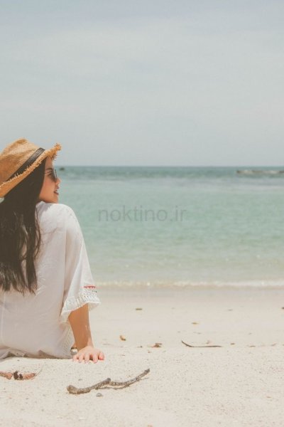  ژست عکس کنار دریا دخترانه