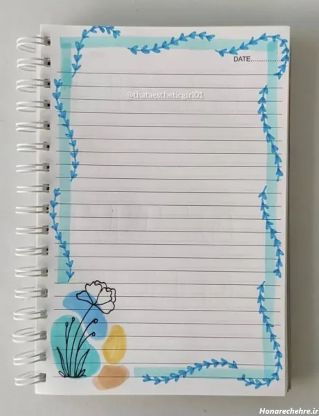 نقاشی دفتر مشق دخترانه اسان