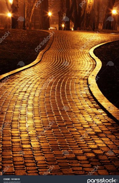 عکس جاده زیبا در شب