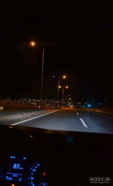  عکس جاده در شب
