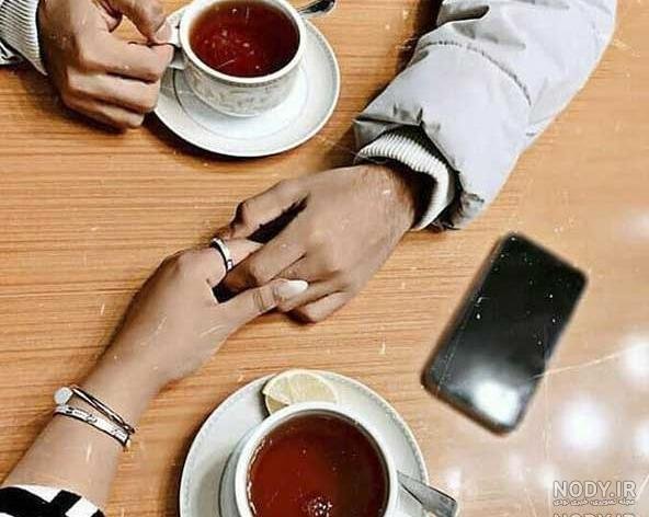 عکس فنجان چای عاشقانه