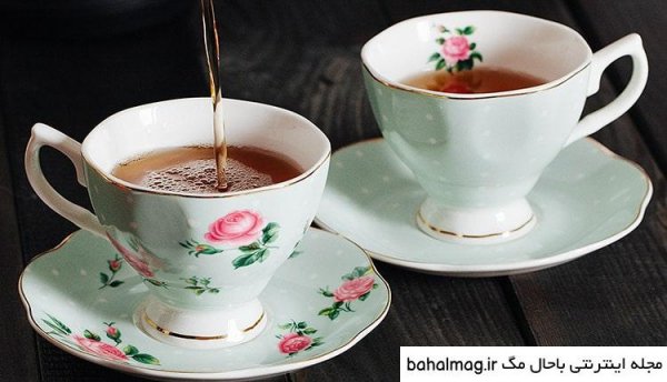  عکس فنجان چای در پاییز