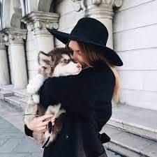  عکس دختر با سگ برای پروفایل فیک