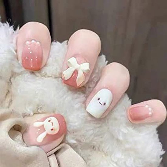  عکس کاشت ناخن دخترانه فانتزی عروسکی