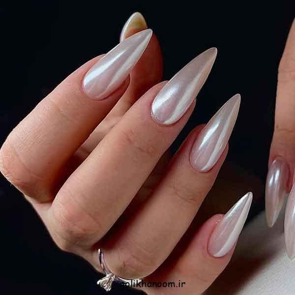 100 مدل ناخن کروم جواهری