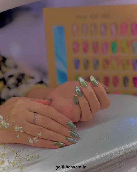 100 مدل ناخن کروم جواهری