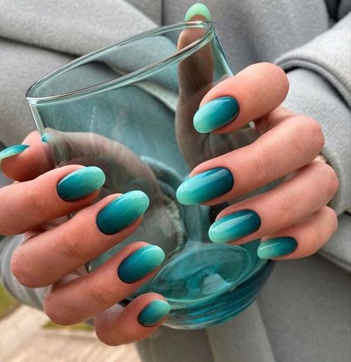  64 عکس طرح ناخن آمبره