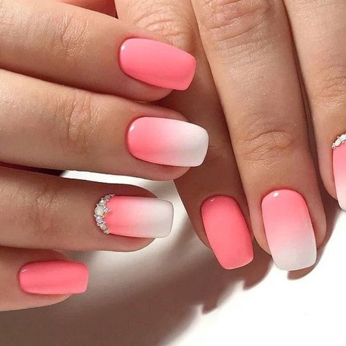 64 عکس طرح ناخن آمبره