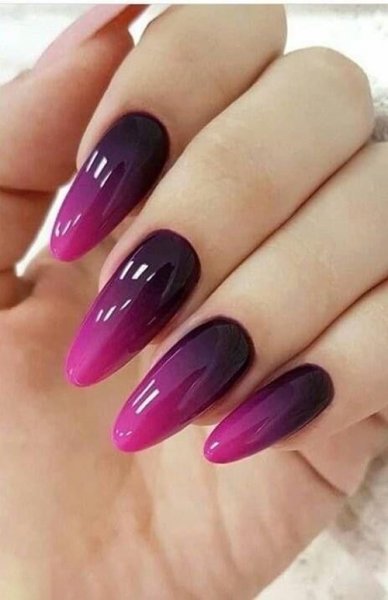  64 عکس طرح ناخن آمبره
