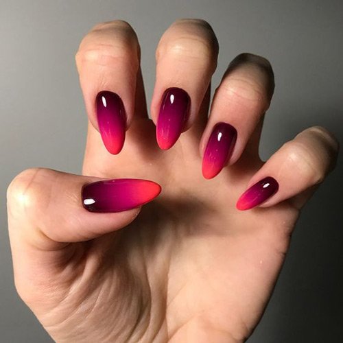 64 عکس طرح ناخن آمبره