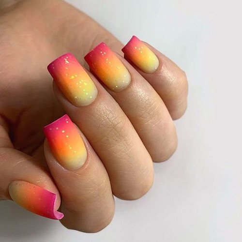  64 عکس طرح ناخن آمبره