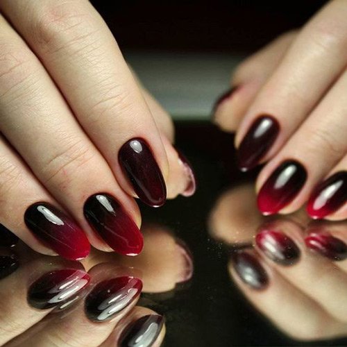  64 عکس طرح ناخن آمبره