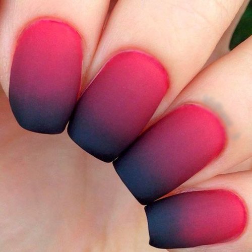  64 عکس طرح ناخن آمبره
