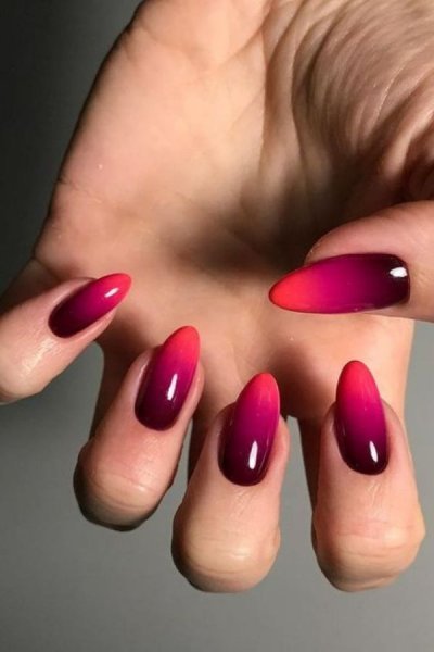  50 عکس ناخن امبره پاییزی