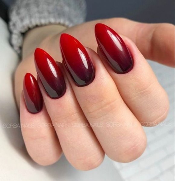 40 عکس ناخن امبره قرمز