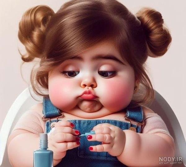  عکس دختر بچه تپل بامزه