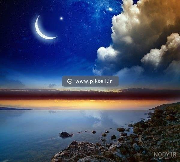  عکس ماه و دریا